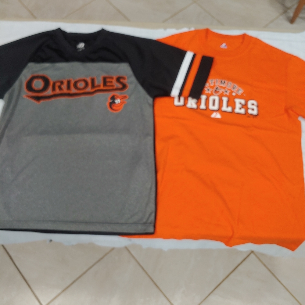 2 Baltimore Orioles shirts.  Medium